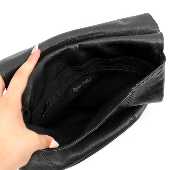 Tignanello black pebble leather shoulder bag - Picture 7 of 8